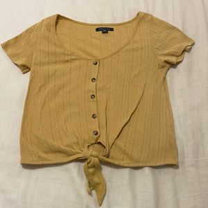 American Eagle Button Down Tie Top